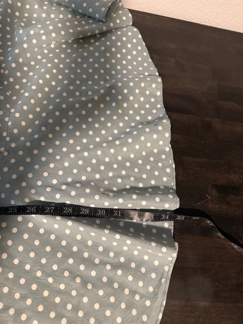 Vintage B.G.B. Ltd. Blue White Polka Dots Drop Waist Mini Dress 80s Size 14